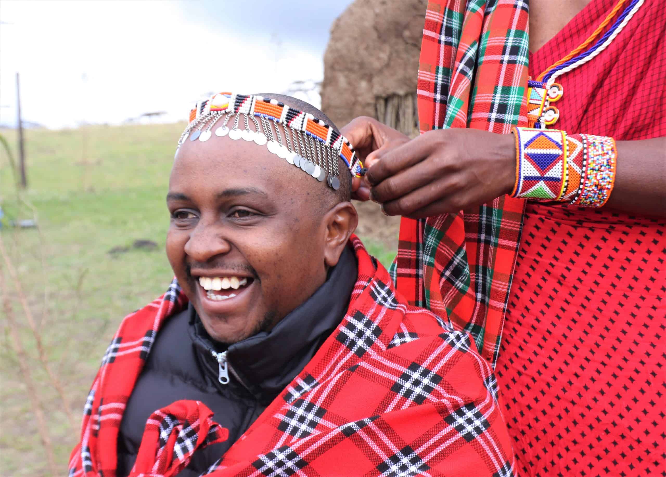 66. A Guest Beign Dressed As A Masai