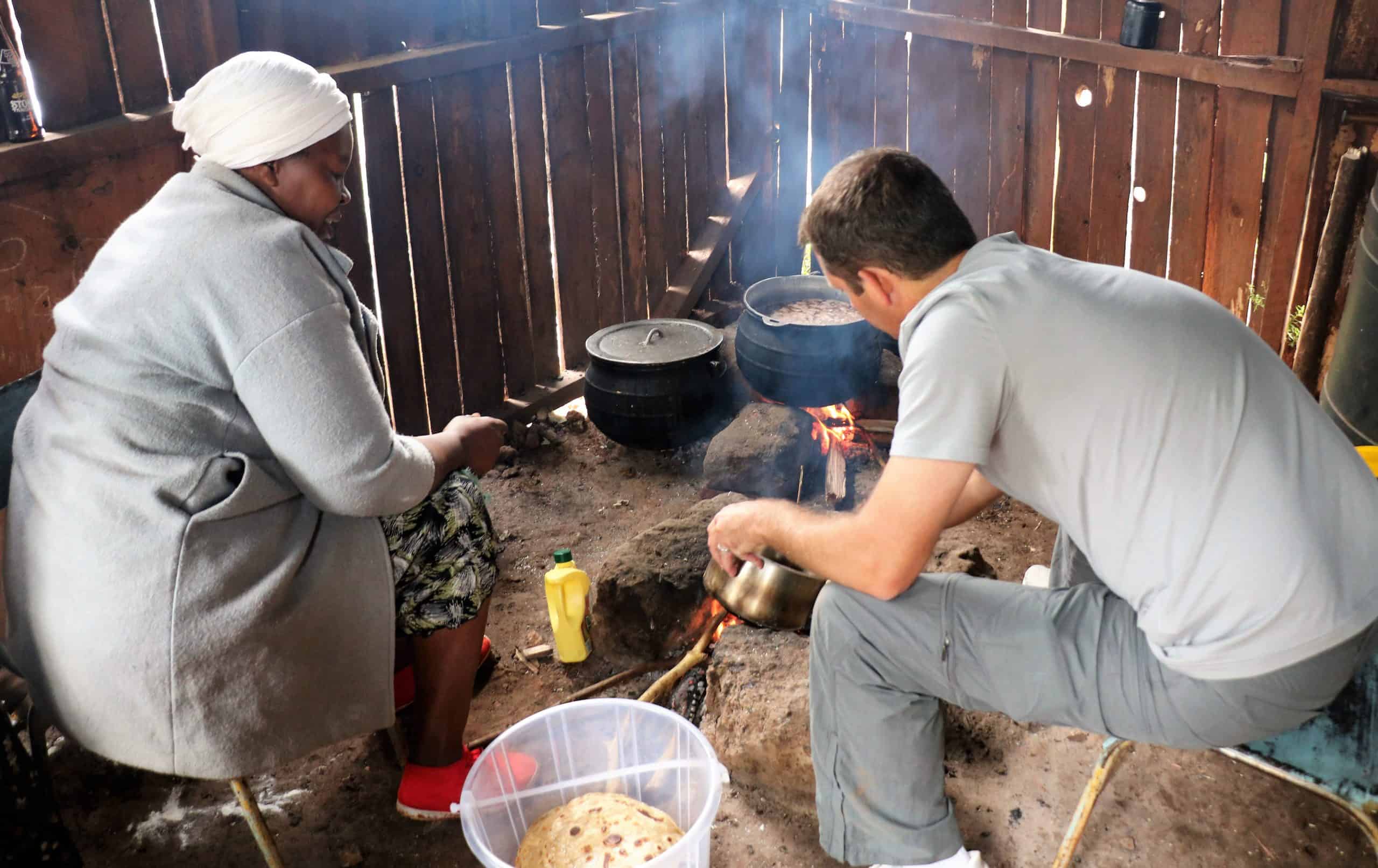 7. Cooking For The Children On A 3 Stone Fire.