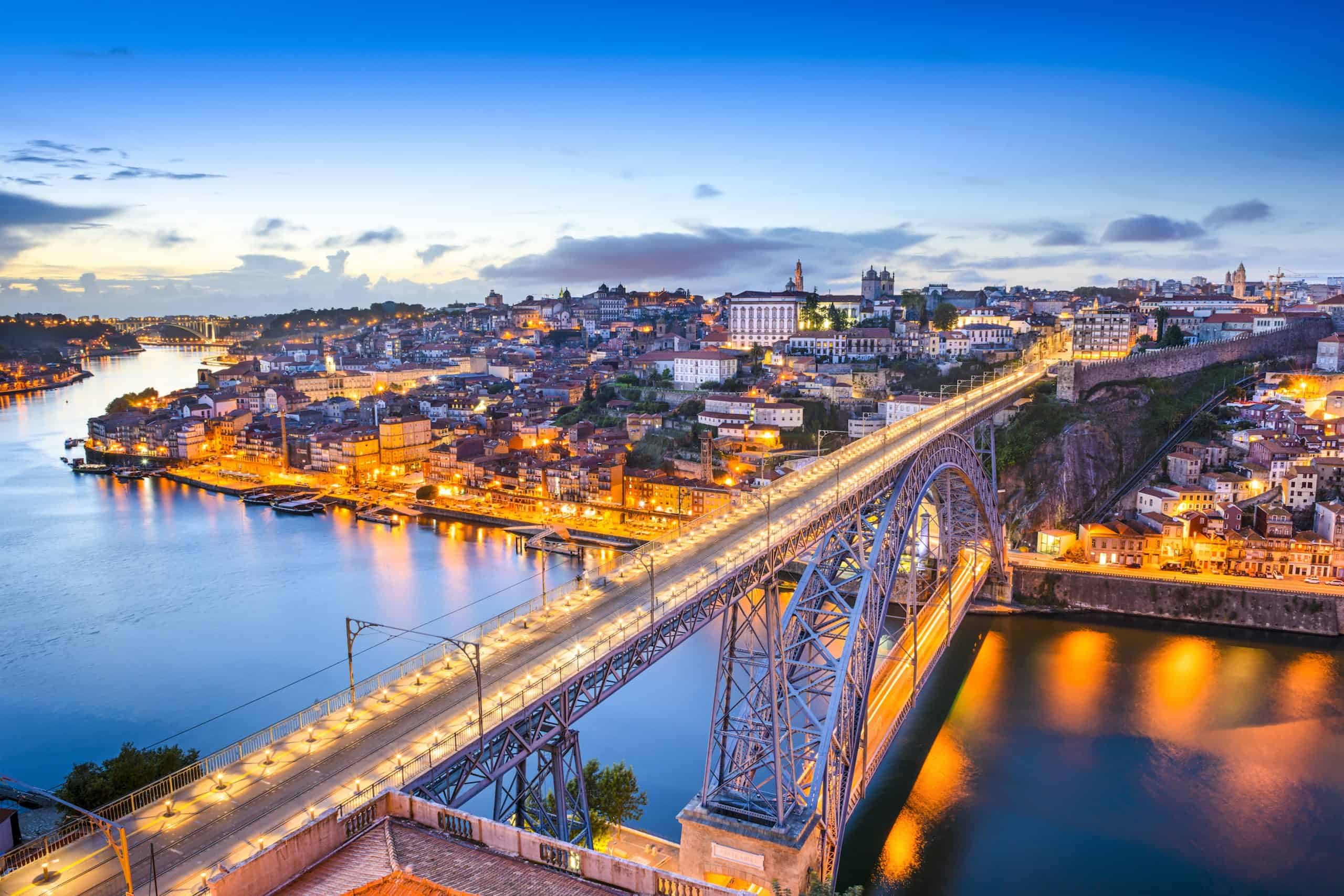 Porto, Portugal At Dom Luis Bridge
