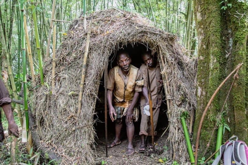Batwa People On Their Settlement Compound Batwa Tribe Of Uganda The Original Inhabitants Of Great Lakes Region In East Africa Before The Bantus Arrival