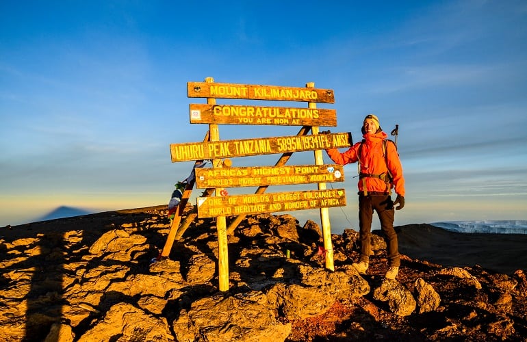Summit the highest peak of Africa