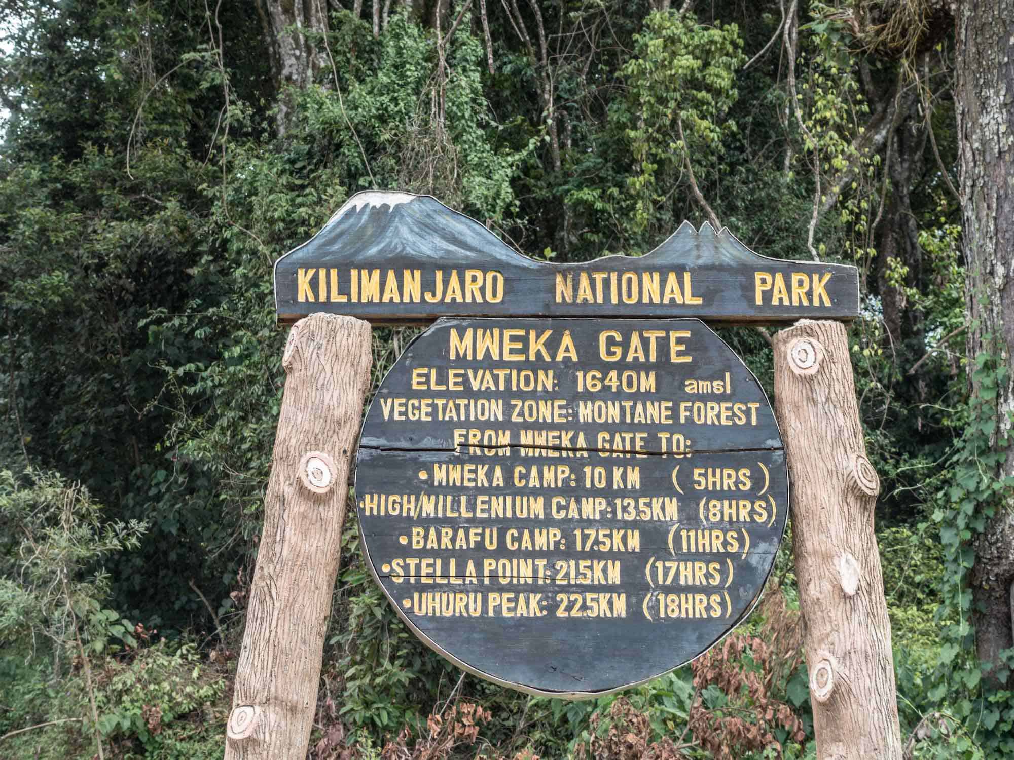 Mweka Gate Kilimanjaro Climbing Tour
